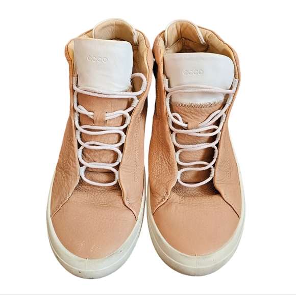 Ecco Kinhin Tan Leather Hightop Sneakers Size 40 (9-9.5) - Picture 6 of 12